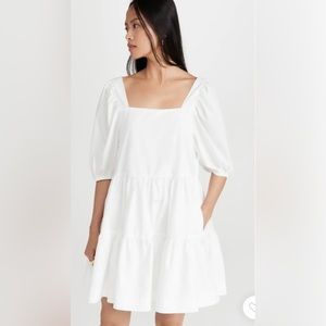En Saison Poplin Square Neck Mini Dress